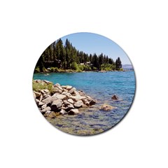 Nevada Lake Tahoe  Rubber Coaster (round)  by TwoFriendsGallery