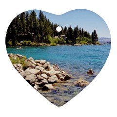 Nevada Lake Tahoe  Heart Ornament (2 Sides) by TwoFriendsGallery