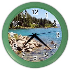 Nevada Lake Tahoe  Color Wall Clocks by TwoFriendsGallery