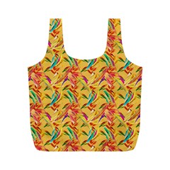 Abstract Hummingbird Pattern Full Print Recycle Bags (m)  by LovelyDesigns4U