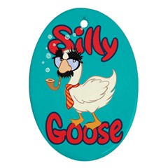 Silly Goose Oval Ornament by Ellador