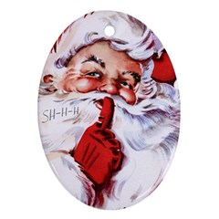 Christmas Santa Oval Ornament 