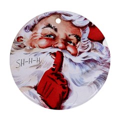 Christmas Santa Round Ornament by 4SeasonsDesigns