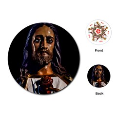 Jesus Christ Sculpture Photo Playing Cards (round) 