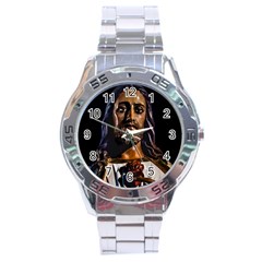 Jesus Christ Sculpture Photo Stainless Steel Men s Watch by dflcprints