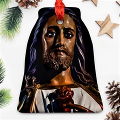 Jesus Christ Sculpture Photo Ornament (bell)  by dflcprints