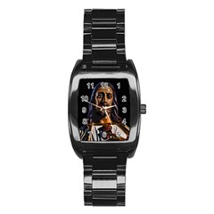 Jesus Christ Sculpture Photo Stainless Steel Barrel Watch by dflcprints