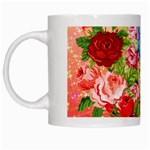 Pretty Sparkly Roses White Mugs Left