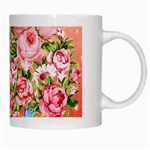 Pretty Sparkly Roses White Mugs Right