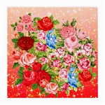 Pretty Sparkly Roses Medium Glasses Cloth Front