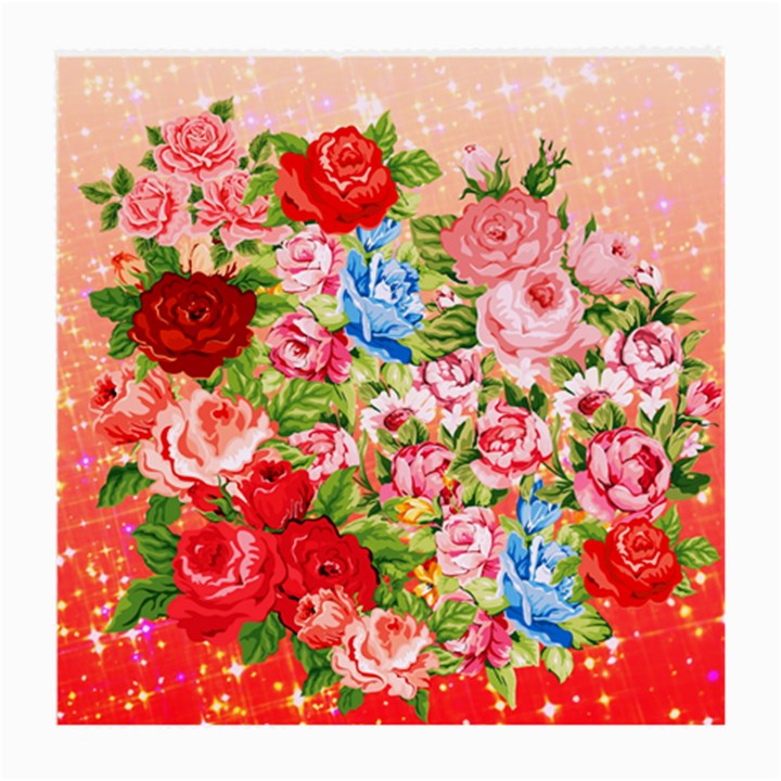 Pretty Sparkly Roses Medium Glasses Cloth