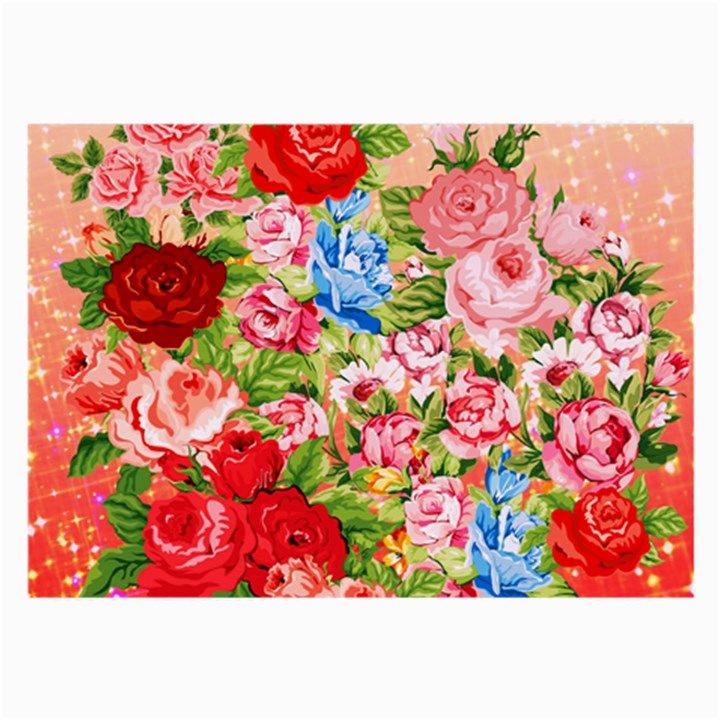 Pretty Sparkly Roses Large Glasses Cloth