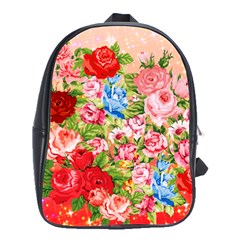 Pretty Sparkly Roses School Bags(Large) 