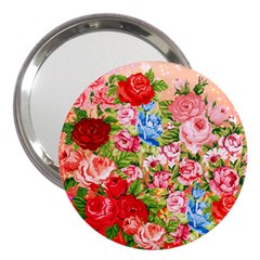 Pretty Sparkly Roses 3  Handbag Mirrors