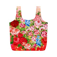 Pretty Sparkly Roses Full Print Recycle Bags (m)  by LovelyDesigns4U