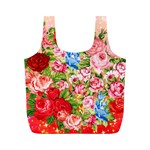 Pretty Sparkly Roses Full Print Recycle Bags (M)  Front