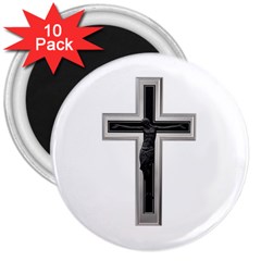 Christian Cross 3  Magnet (10 Pack)