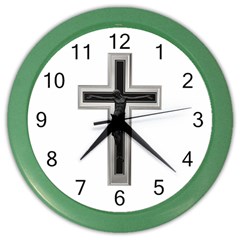 Christian Cross Color Wall Clock