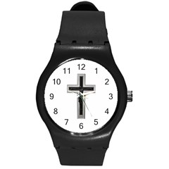 Christian Cross Round Plastic Sport Watch (m)