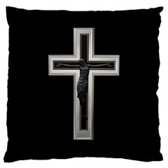 Christian Cross Large Cushion Case (one Side)