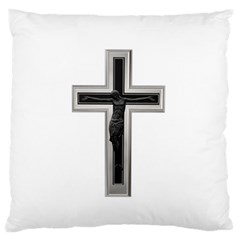 Christian Cross Large Flano Cushion Case (two Sides) by igorsin