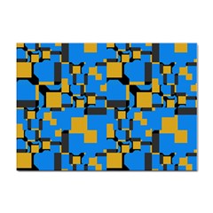 Blue Yellow Shapes Sticker A4 (10 Pack) by LalyLauraFLM