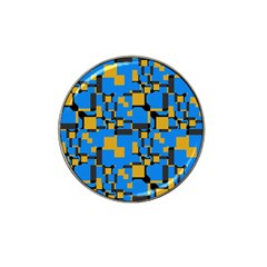 Blue Yellow Shapes Hat Clip Ball Marker (4 Pack)