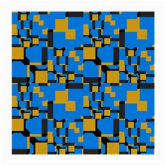 Blue Yellow Shapes Medium Glasses Cloth