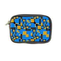 Blue Yellow Shapes Coin Purse by LalyLauraFLM