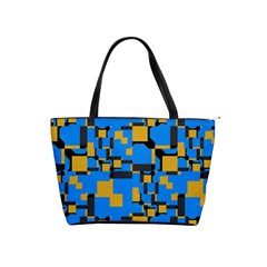 Blue Yellow Shapes Classic Shoulder Handbag by LalyLauraFLM