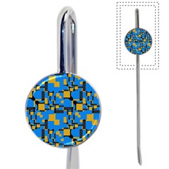 Blue Yellow Shapes Book Mark