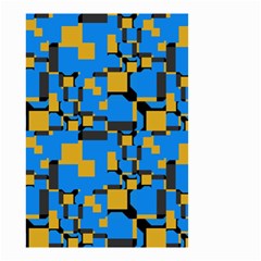 Blue Yellow Shapes Small Garden Flag