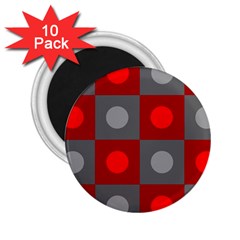 Circles In Squares Pattern 2 25  Magnet (10 Pack)