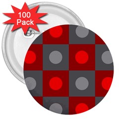 Circles In Squares Pattern 3  Button (100 Pack)