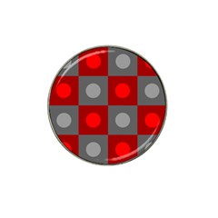 Circles In Squares Pattern Hat Clip Ball Marker (4 Pack)