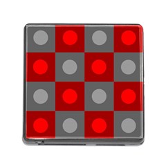 Circles In Squares Pattern Memory Card Reader (square)