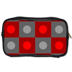 Circles In Squares Pattern Toiletries Bag (two Sides)