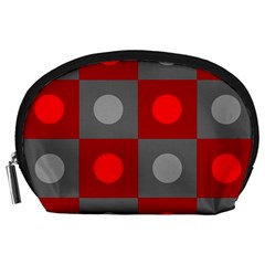 Circles In Squares Pattern Accessory Pouch