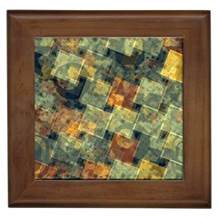 Stars Circles And Squares Framed Tile