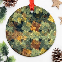 Stars Circles And Squares Ornament (round) by LalyLauraFLM