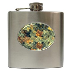 Stars Circles And Squares Hip Flask (6 Oz)