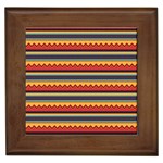 Waves and stripes pattern Framed Tile Front