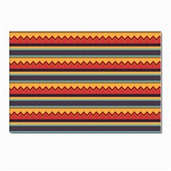 Waves And Stripes Pattern Postcard 4 x 6  (pkg Of 10)