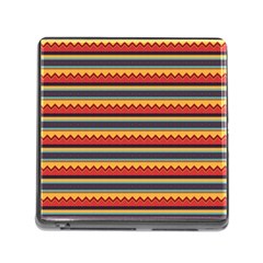 Waves And Stripes Pattern Memory Card Reader (square)