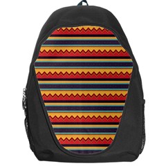 Waves And Stripes Pattern Backpack Bag by LalyLauraFLM