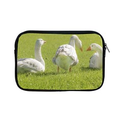 Group of White Geese Resting on the Grass Apple iPad Mini Zipper Cases