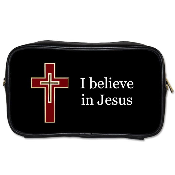 Red Christian cross Toiletries Bag (One Side)