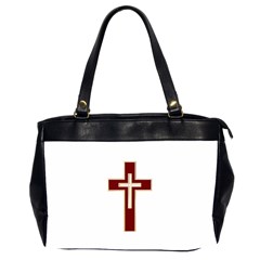 Red Christian Cross Oversize Office Handbag (2 Sides) by igorsin