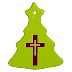 Red Christian Cross Ornament (christmas Tree)  by igorsin