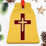 Red Christian cross Ornament (Bell) Front